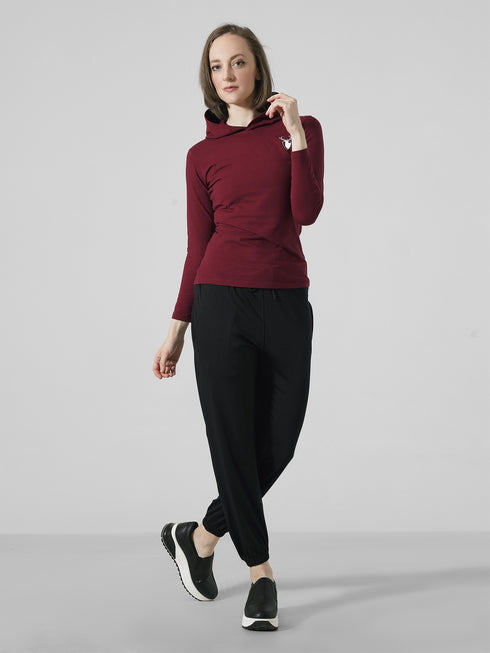 Crossover Top in Maroon